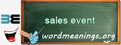 WordMeaning blackboard for sales event